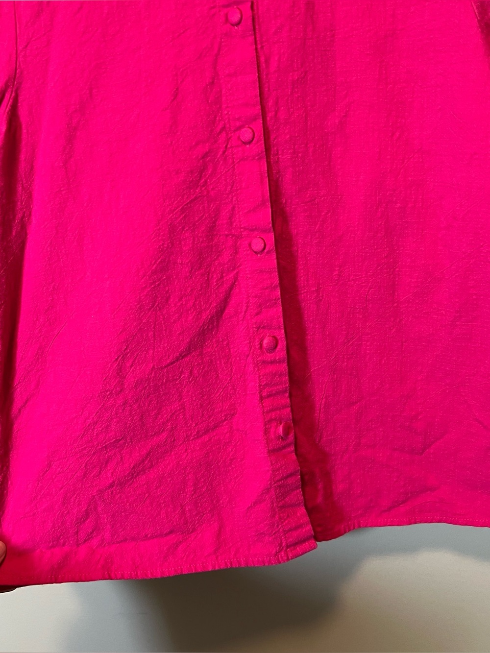 Anna Kay Women’s Pink Collared Embroidered Button Up Long Sleeve Top Large - Picture 4 of 10